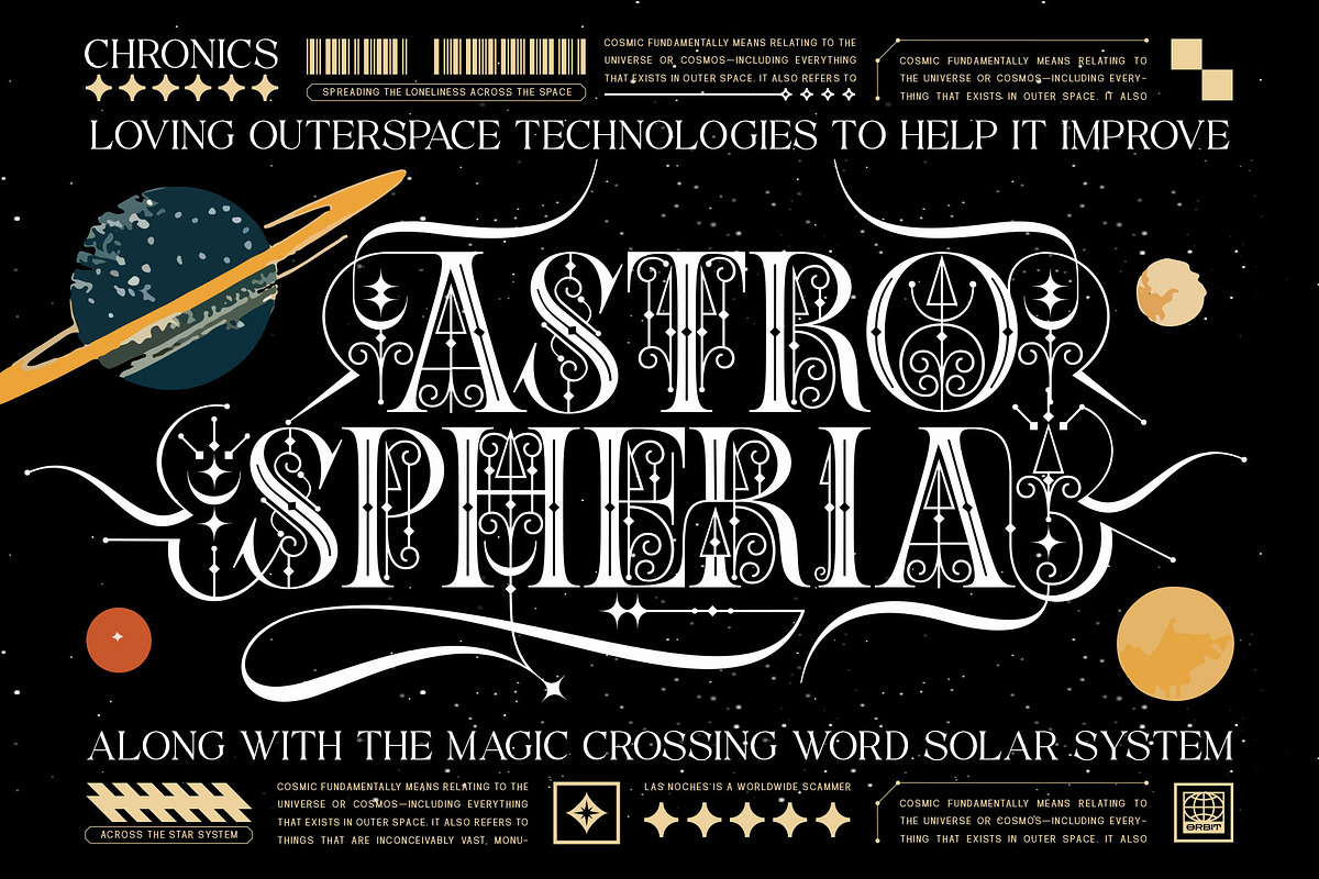 Siren cosmic Typeface, a Serif Font by alit design (Photo 2 of 20)