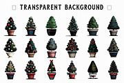 Christmas Tree in Pots Clipart, an Illustration by Libby Wishes (Thumbnail 5 of 6)