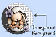 Whimsical Easter Bunny Clipart PNG, a Seasonal Illustration by Canvas Craft (Thumbnail 2 of 7)