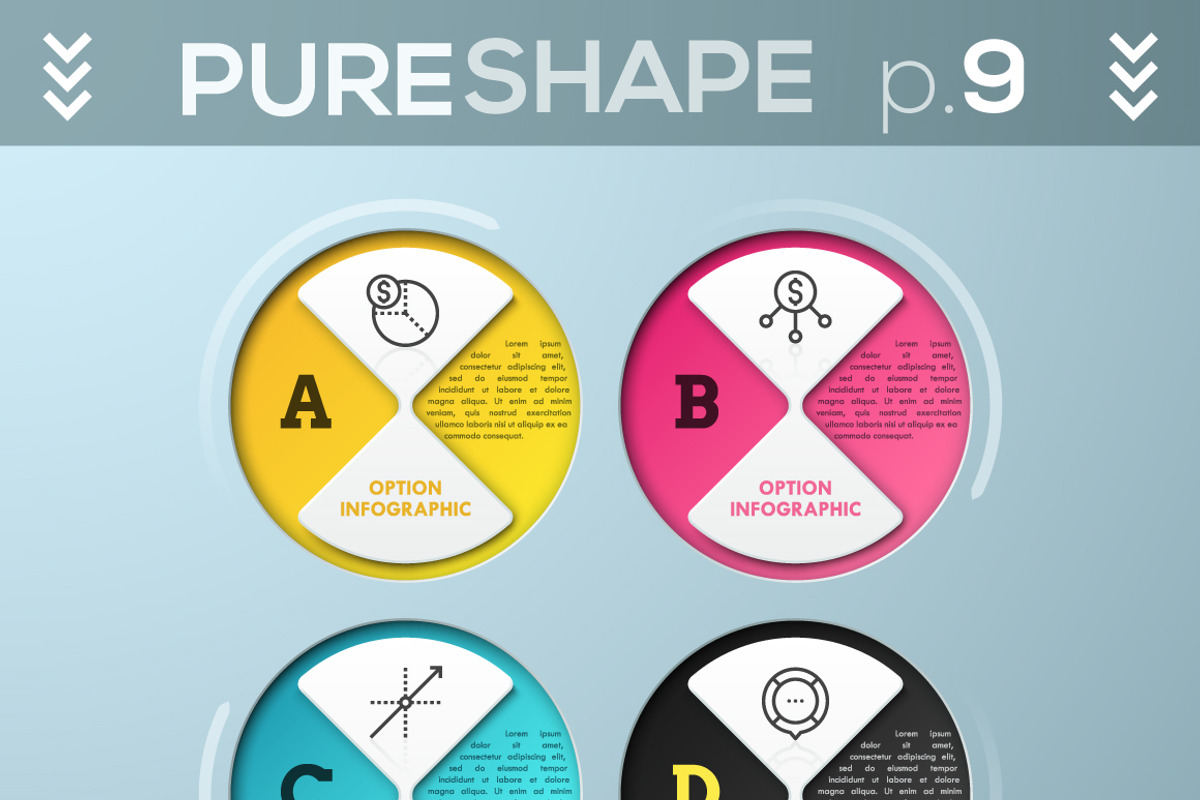 Pure Shape Infographic Bundle, a Presentation Template by Andrew Kras Design (Photo 15 of 26)