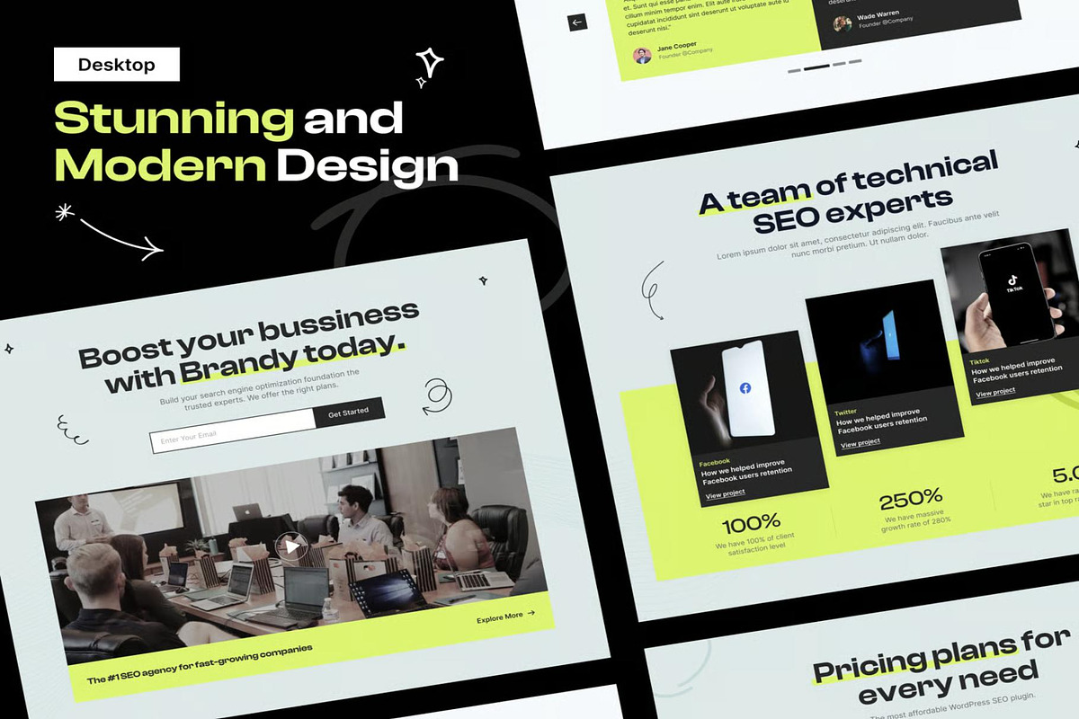 Brandy Digital Marketing Agency UI, an UI Kit Template by Creative Perspective (Photo 5 of 8)