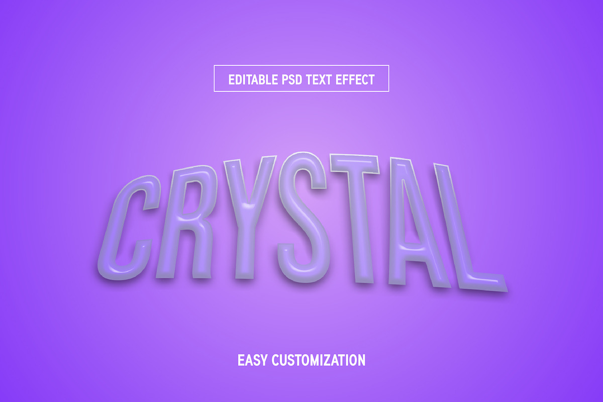 Glass Crystal 3D Text Effect
