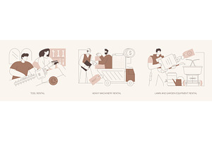 Equipment rentals isolated cartoon, a Person Illustration by Visual Generation