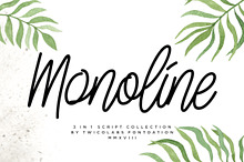 Monoline Script Collection - 3 Fonts