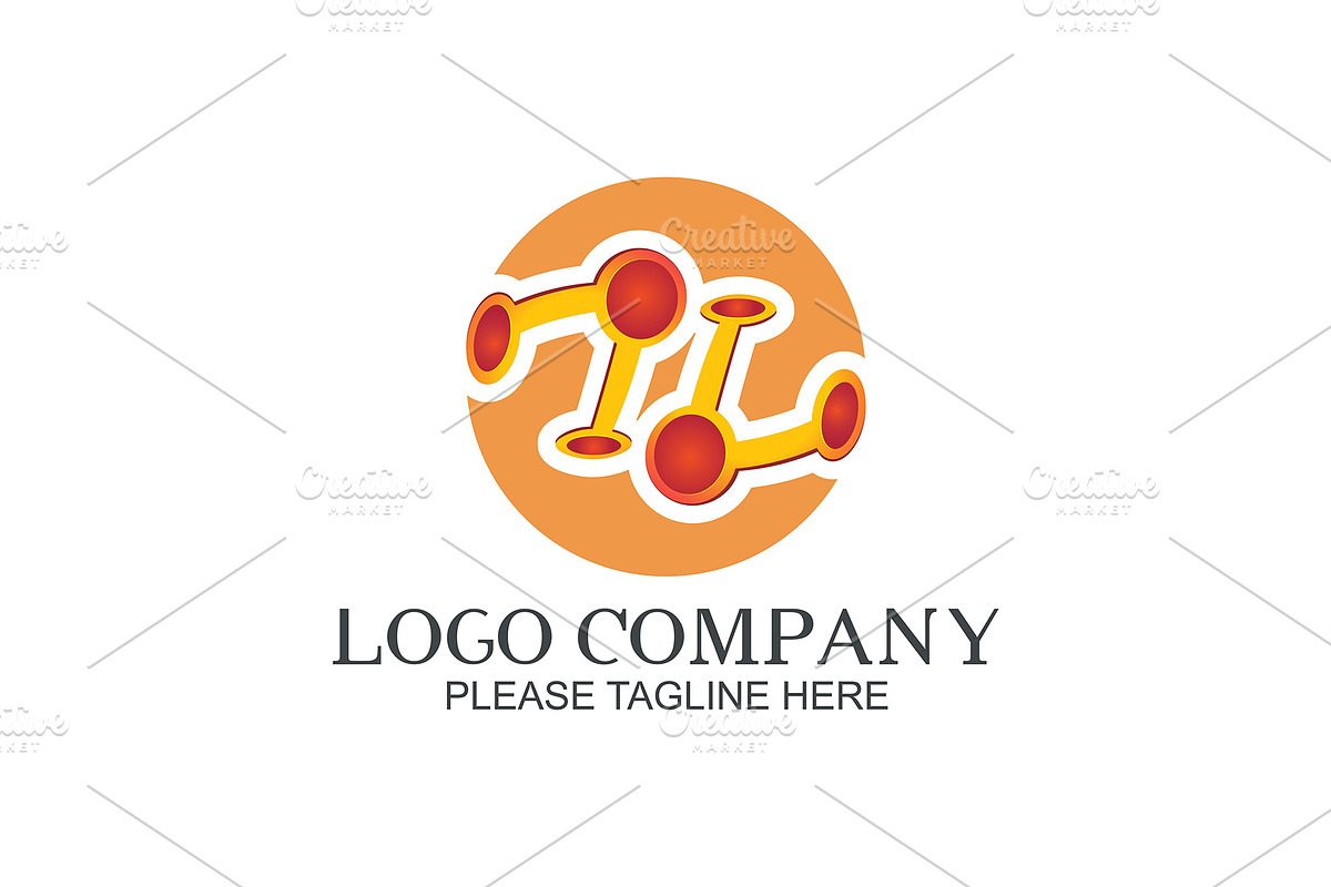 20 Logo Connecting Templates Bundle, a Branding & Logo Template by Friendesigns (Photo 12 of 21)