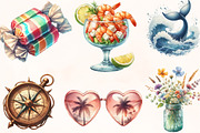 Coastal Summer Clipart PNG, an Illustration by Designking (Thumbnail 3 of 4)