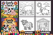 Comfy Farm Bold & Easy Coloring Book, a Pattern Graphic by protabsorkar11 (Thumbnail 1 of 5)