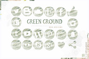 Green ground. Watercolor flowers, an Illustration by LABFcreations (Thumbnail 2 of 10)