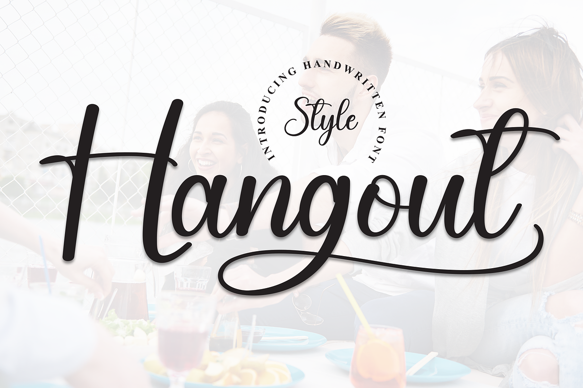 Hangout | Script Font, a Handwritten Font by Scratchones (Photo 1 of 9)