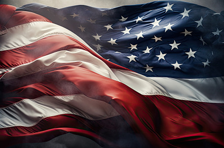 American flag waving in the wind. 3d, a Photo by Iftikhar Alam