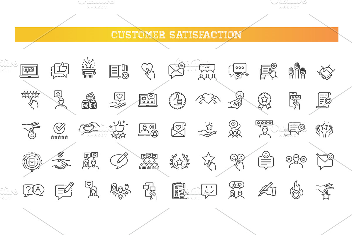 Customer Experience Icons Flat Icons, an Outline Icon by Tettygreen (Photo 1 of 2)