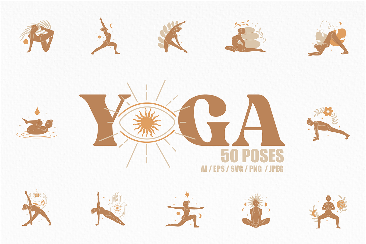 Yoga Vector Clip Art Collection, a Healthcare Illustration by Vibérains (Photo 1 of 13)