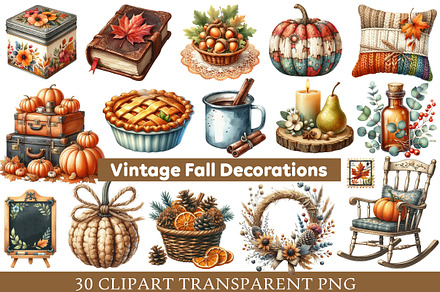 Vintage Fall Decorations Sublimation