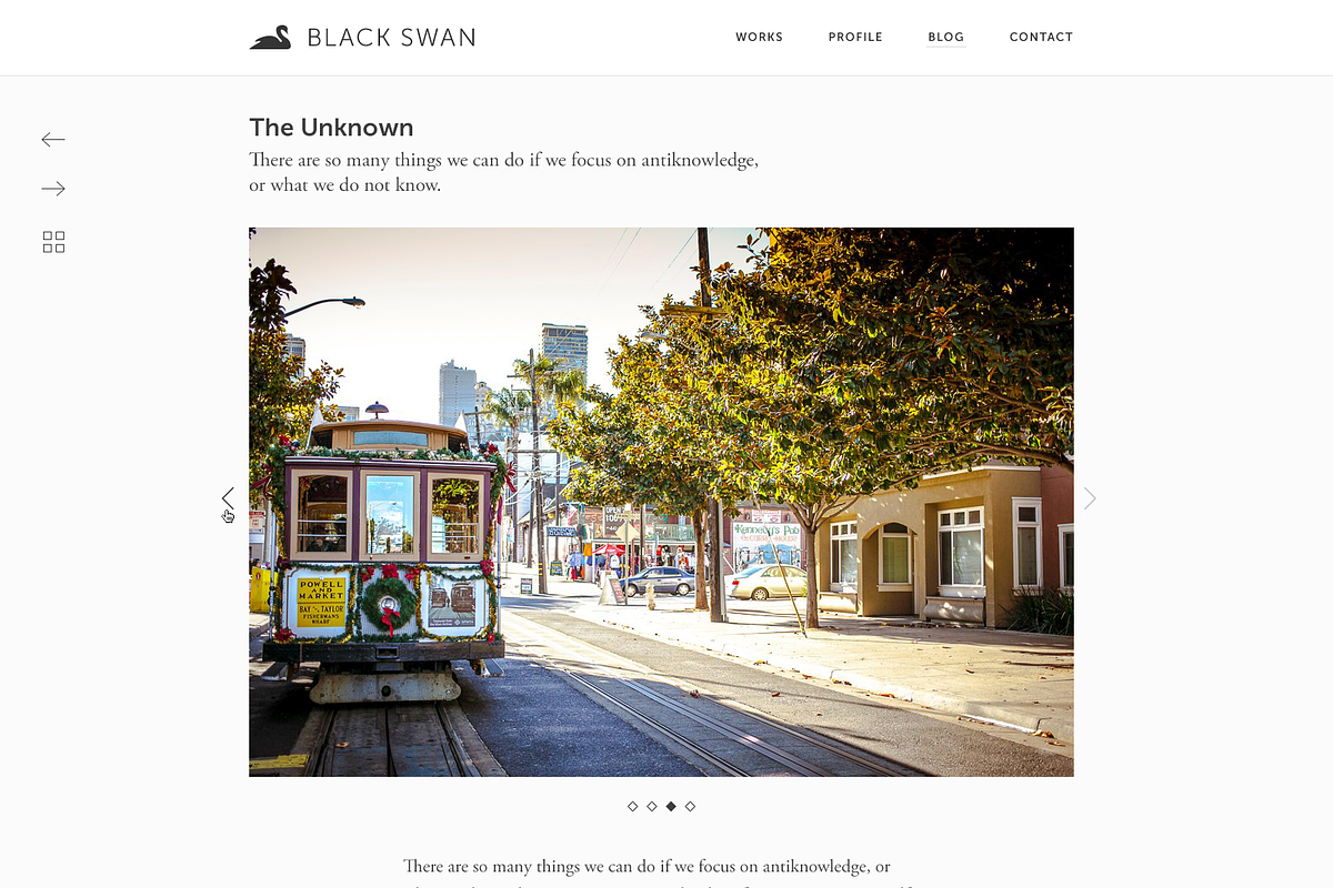 Black Swan Portfolio Template(PSD), an App Template by UI Store (Photo 3 of 5)