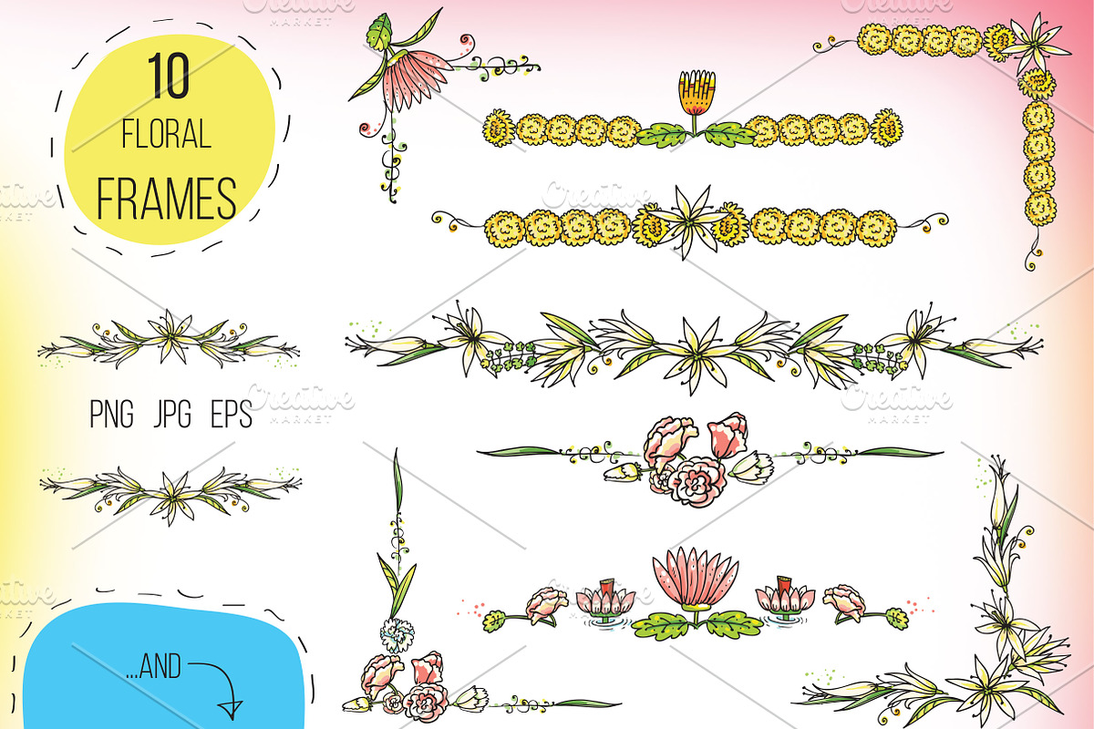 Indian Flowers (vol.2) 76 objects, an Object Illustration by Zooza Art (Photo 7 of 9)