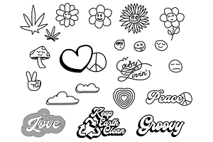 Groovy Icons Clip Art SVG File