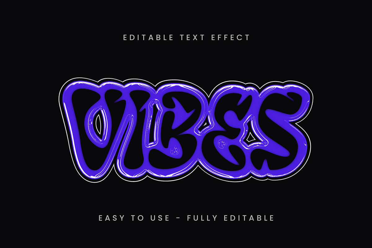 Neon Graffiti Bubble Text Effect