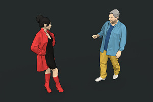 Lowpoly People Colorful