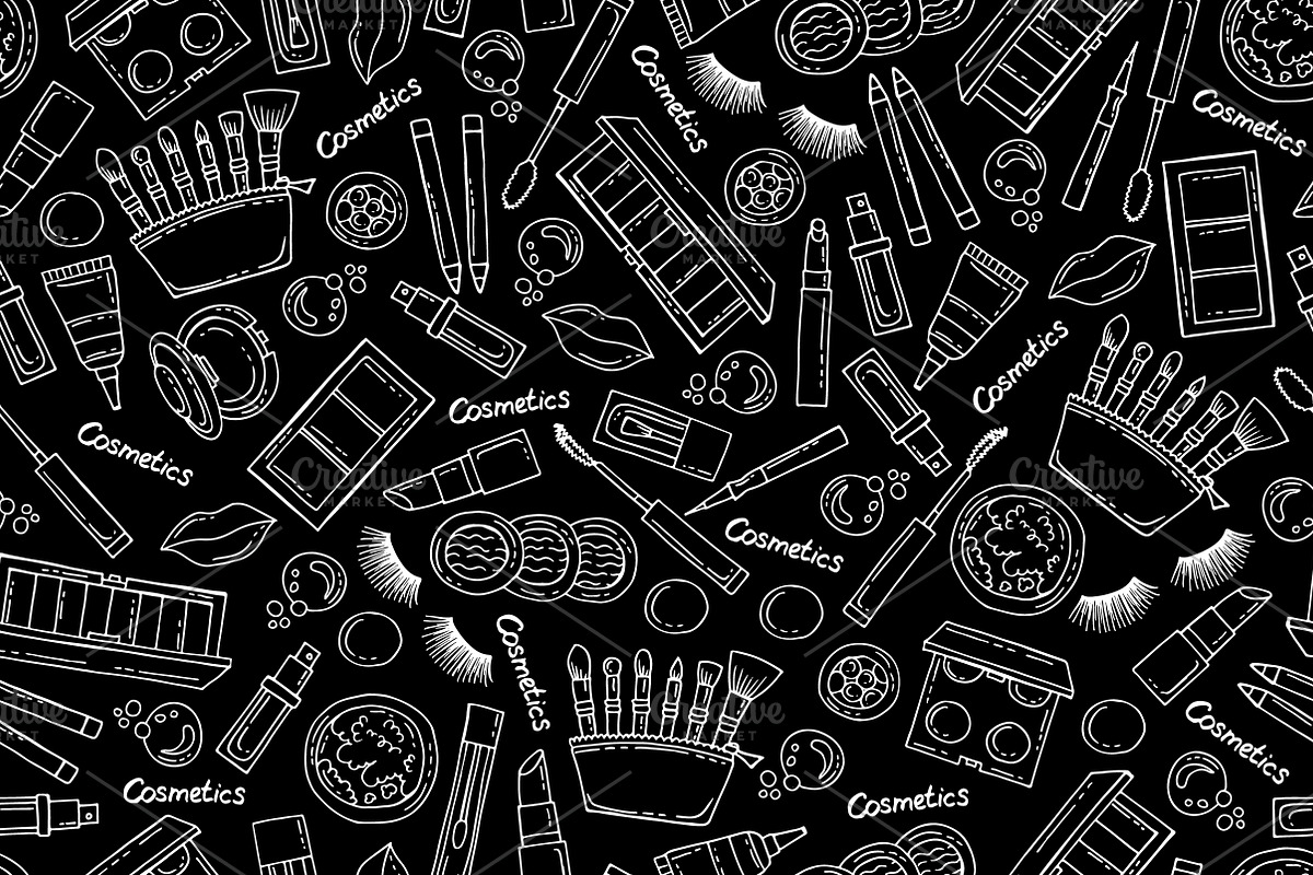 Pattern on the theme of cosmetics, a Pattern Graphic by Olga Chuklay (Photo 4 of 4)