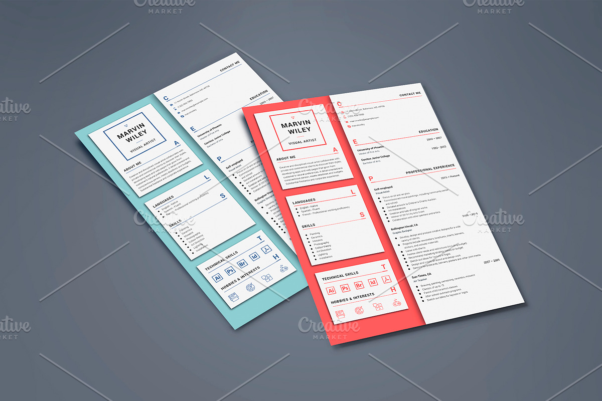 Visual Artist Resume Template, a Resume Template by MotoCMS (Photo 2 of 3)