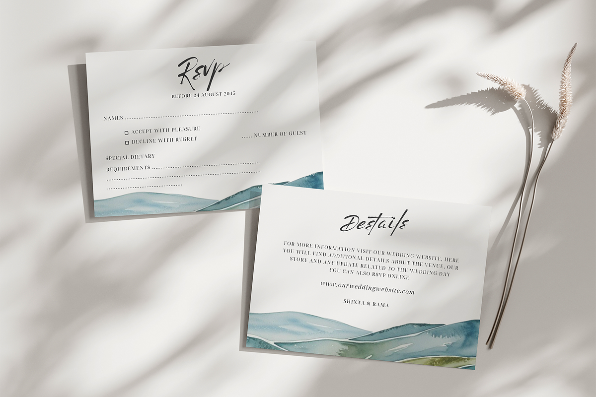 Landscape Wedding Invitation Card, an Invitation Template by kin9candra (Photo 5 of 8)