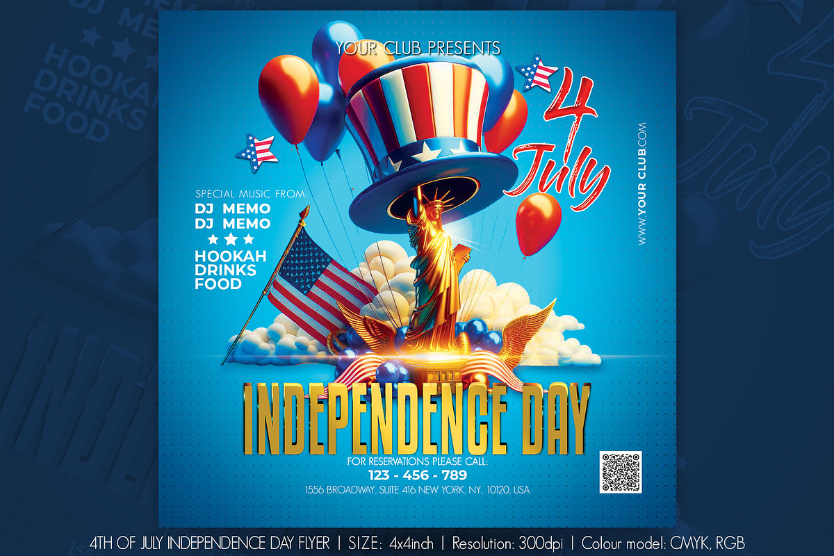 4th Of July Independence Day Flyer, a Flyer Template by Artolus (Photo 1 of 2)