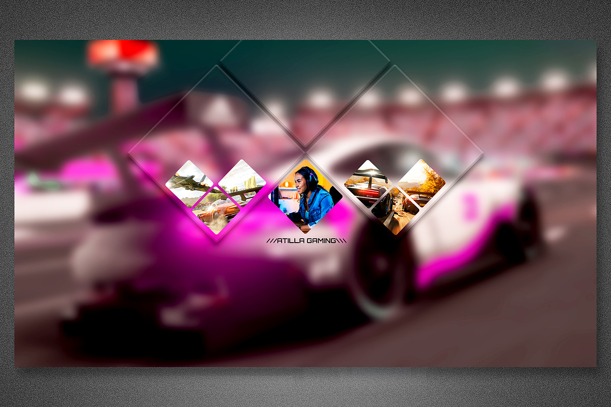 Modern Gamer YouTube Banner Template, a Social Media Template by loswl (Photo 6 of 8)