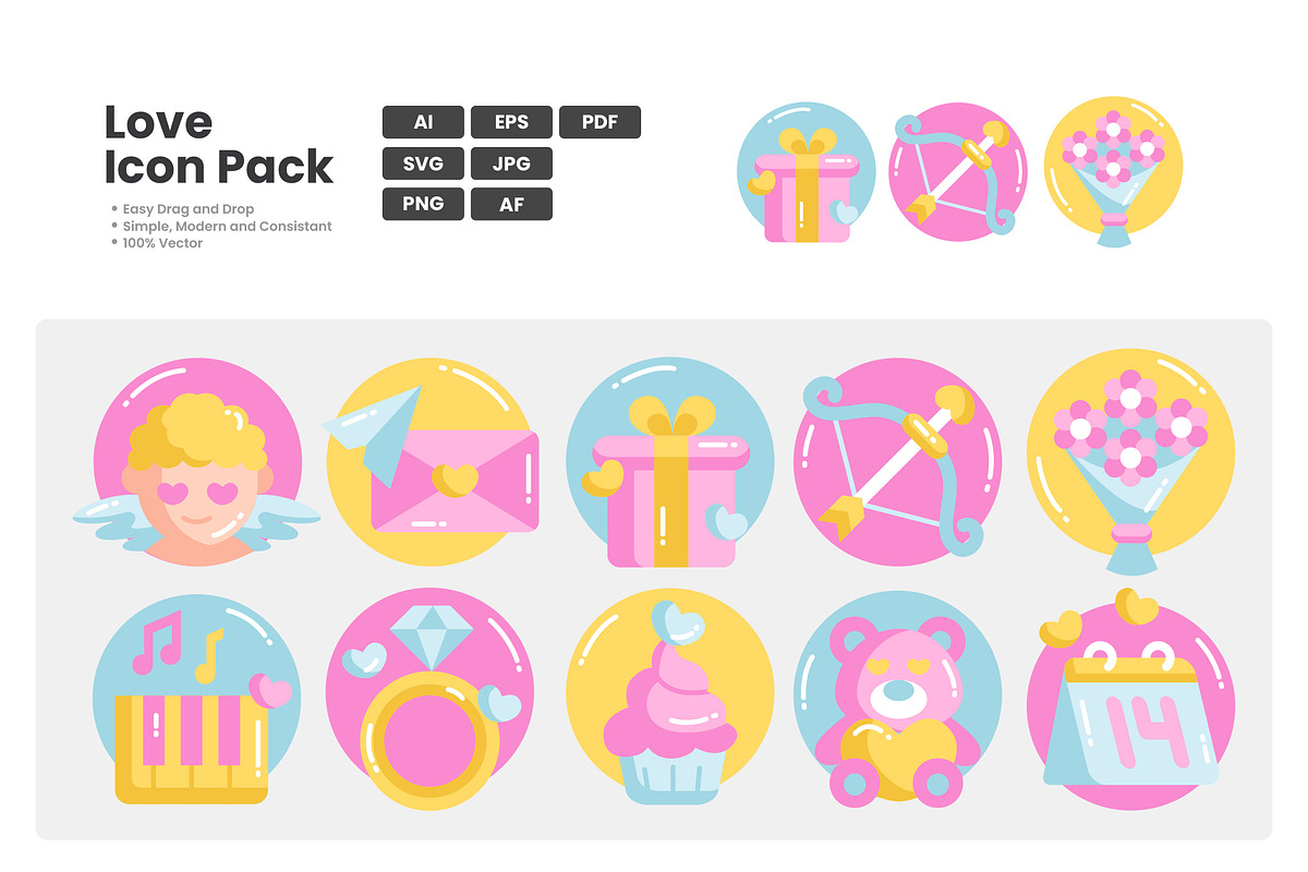 Love Icon Pack, a Duotone Icon by erifqizeicon (Photo 2 of 3)