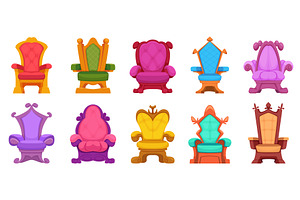 Thrones. Medieval sitting for king, an Object Illustration by Onyx