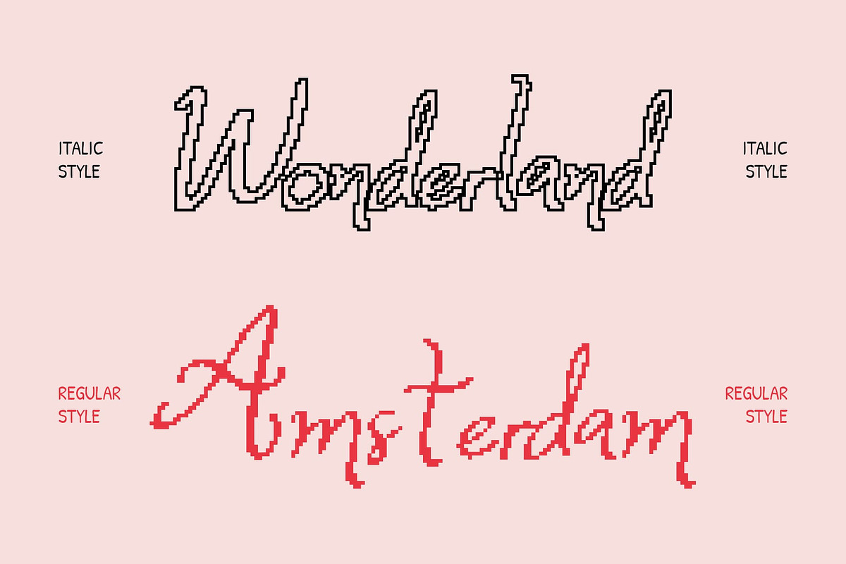 CS Artesia Pixel, a Script Font by Craft Supply Co. (Photo 2 of 8)