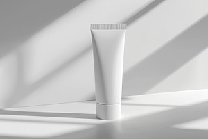 White tube of cream or gel mockup, a Beauty & Fashion Photo by MistyDay