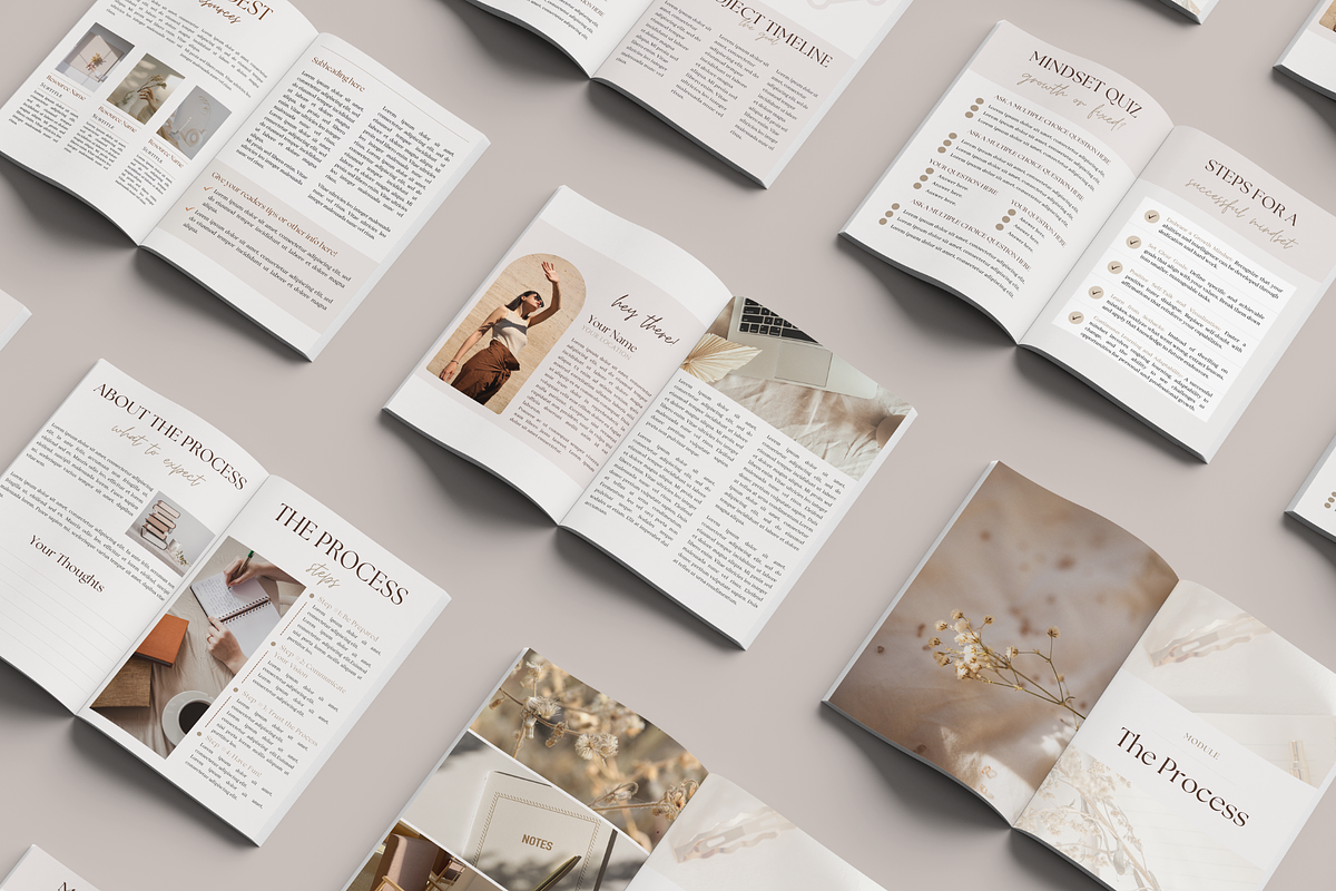 Canva E-course Ebook Template, a Magazine Template by Alloura Template Studio (Photo 2 of 9)