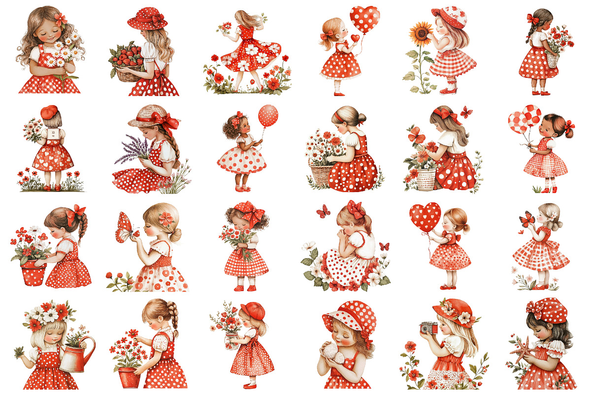 Little Summer Girl PNG Clipart, an Illustration by designcity5 (Photo 2 of 5)