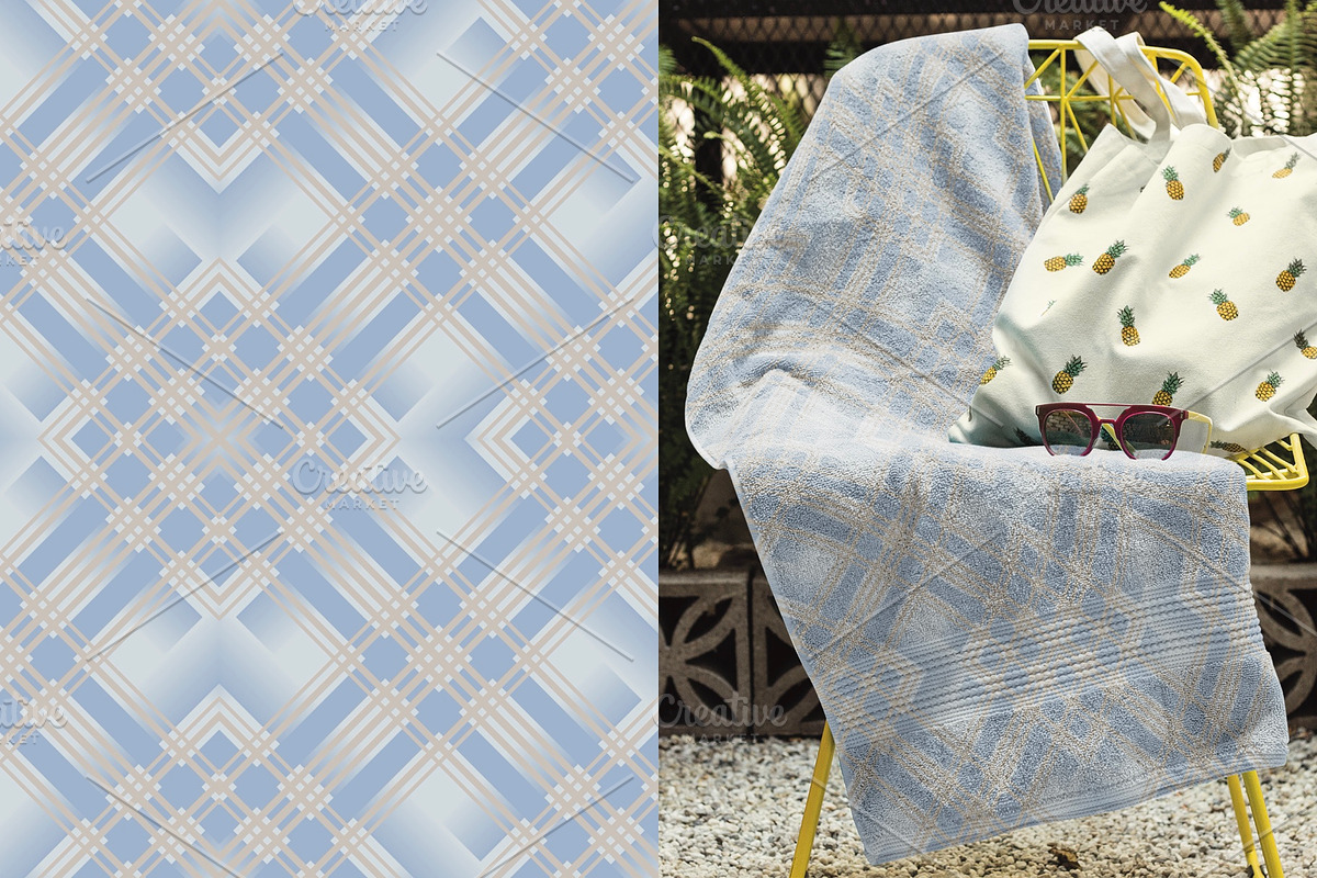 Blue Tartan Plaid Seamless Pattern, a Pattern Graphic by PPEthnicDecorPattern (Photo 8 of 9)