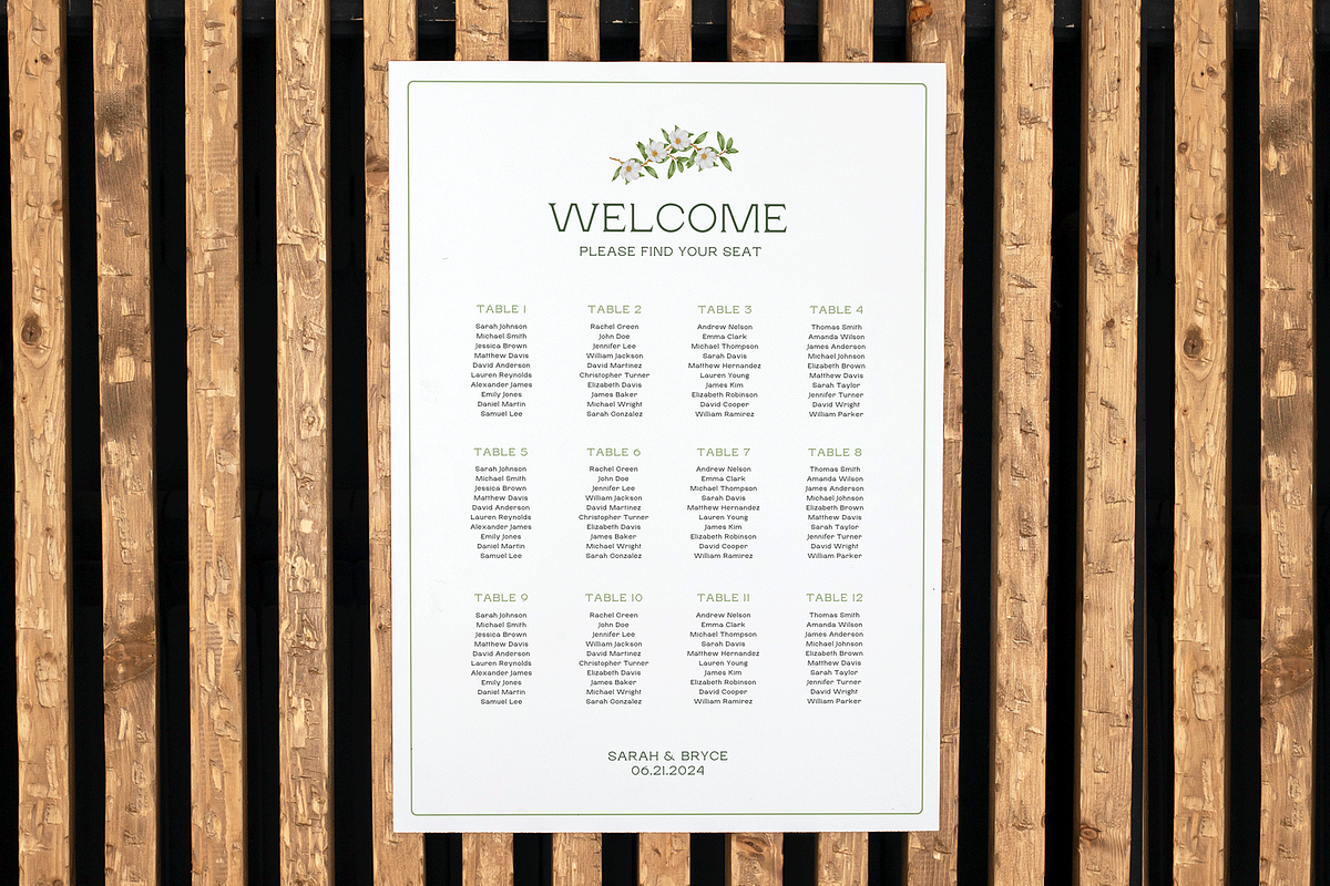 Green Floral Wedding Bundle Template, a Stationery Template by Paraná Studio (Photo 11 of 23)