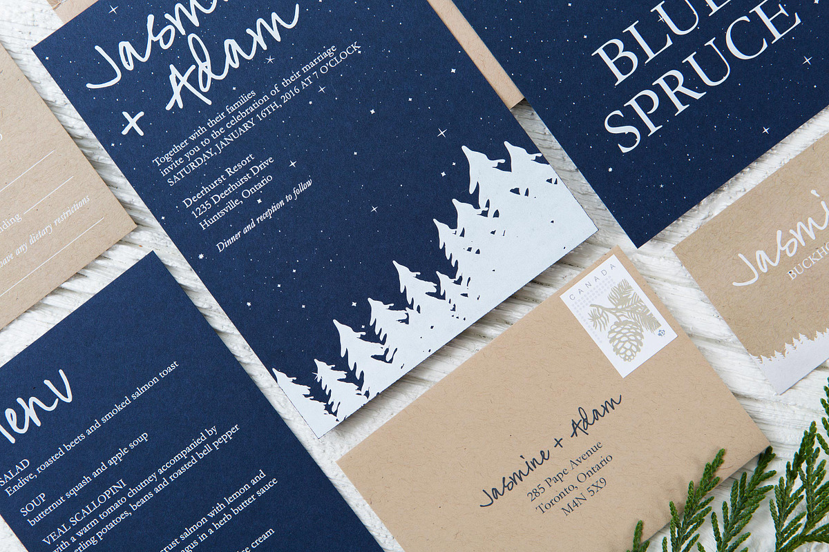 Winter Wonderland Wedding Suite, an Invitation Template by Laura K Invitations (Photo 4 of 5)