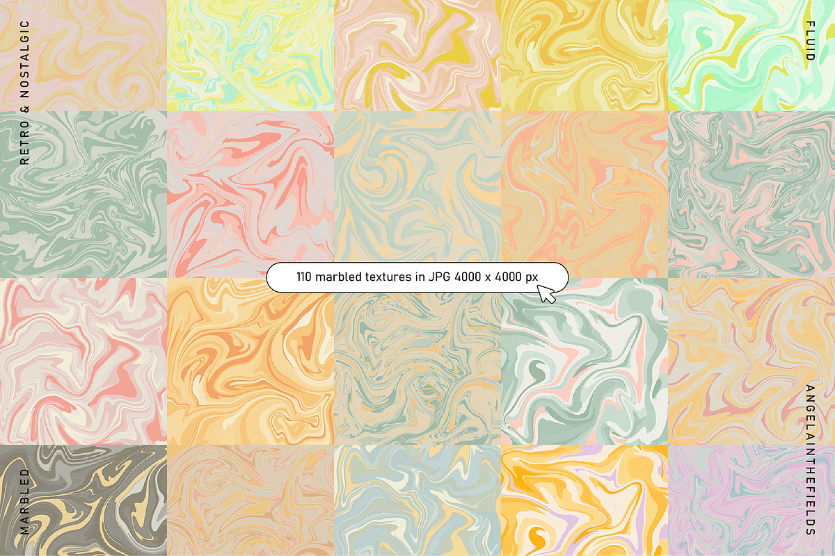 Spring Summer Marbling Textures, a Texture Graphic by angelainthefields (Photo 6 of 9)