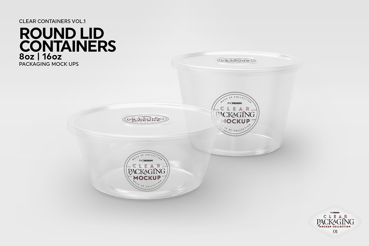 01 Clear Container Packaging Mockups, a Cups & Container Mockup by INCDesign (Photo 6 of 24)