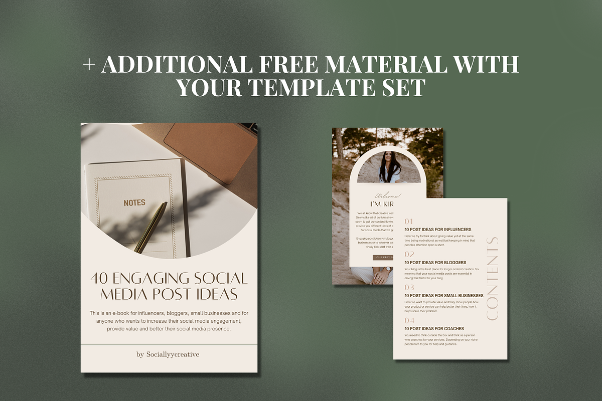 250 Green Instagram Templates, a Social Media Template by SociallyyCreative (Photo 9 of 10)