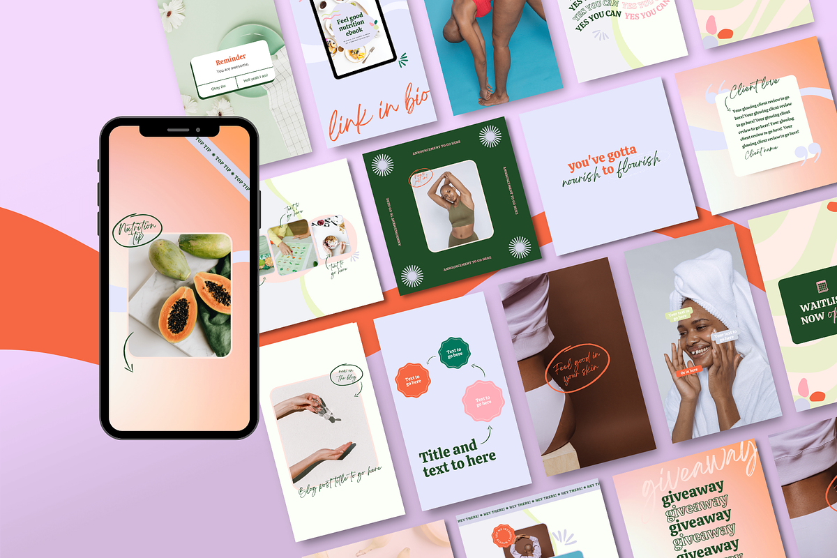 Canva Instagram templates for coach, a Social Media Template by Kurly Creative (Photo 7 of 10)