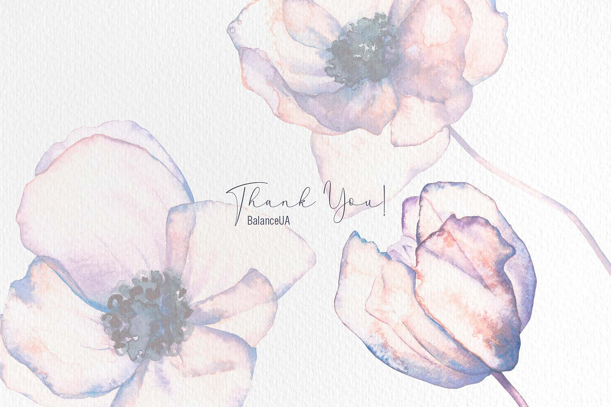 Inside Watercolor Floral Clipart, a Decorative Illustration by BalanceUA (Photo 18 of 19)