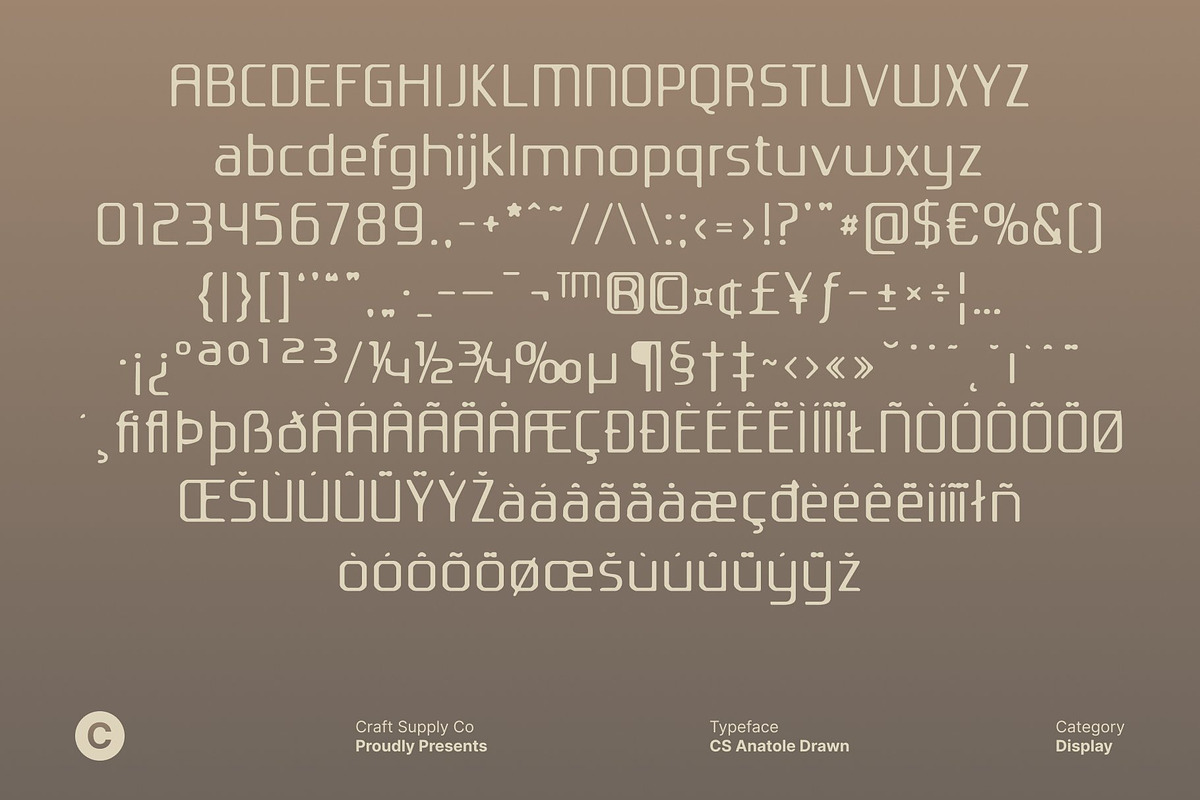 CS Anatole Drawn, a Sans Serif Font by Craft Supply Co. (Photo 8 of 8)