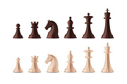 Black and white chess pieces set, a Decorative Illustration by Good Studio (Thumbnail 1 of 3)