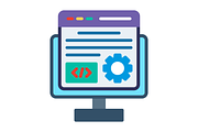Web Development Flat Icon, a Duotone Icon by Pexelpy (Thumbnail 2 of 2)