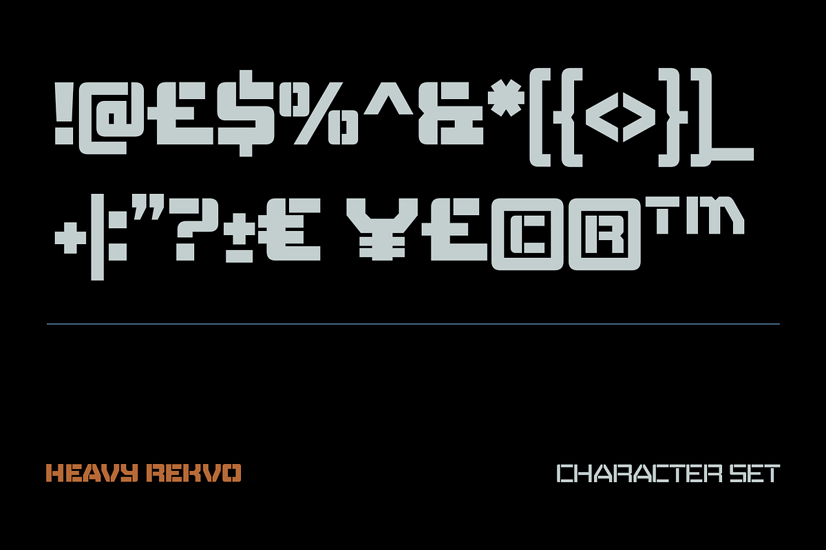 Rekvo – Variable Military Stencil, a Sans Serif Font by Drizy (Photo 5 of 11)