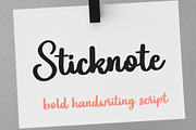 Sticknote - Bold Handwriting Font, a Script Font by LetterJos (Thumbnail 1 of 6)