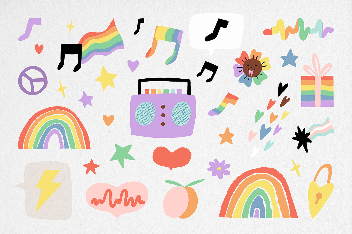 Pride vibe vector & raster graphics, a Seasonal Illustration by Paper Cherry (Photo 4 of 18)