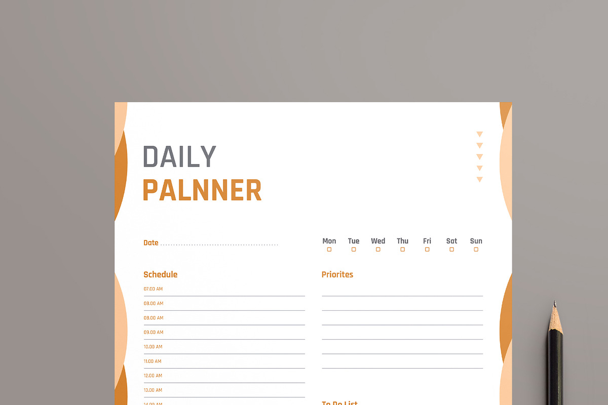 Daily Planner Design Template