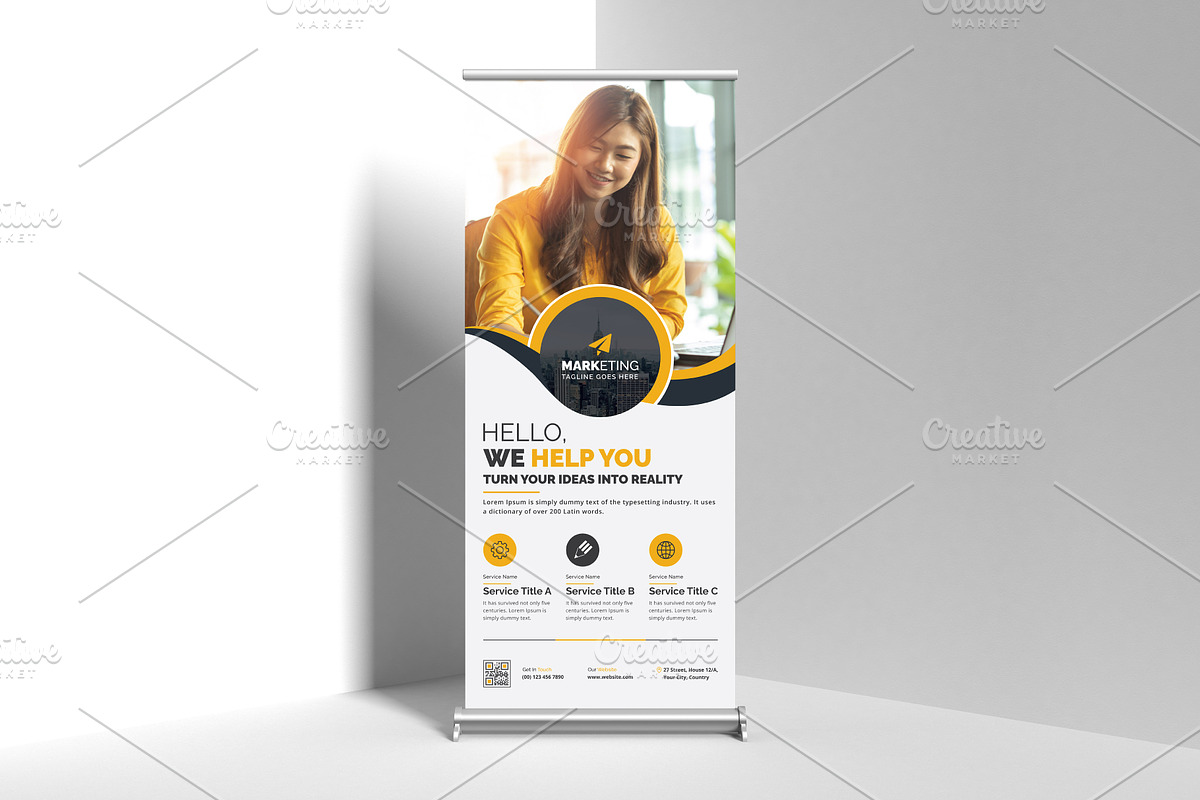 Corporate Roll Up Banner, a Marketing Template by GraphicsBurg (Photo 1 of 3)
