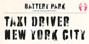 Battery Park, a Sans Serif Font by Device